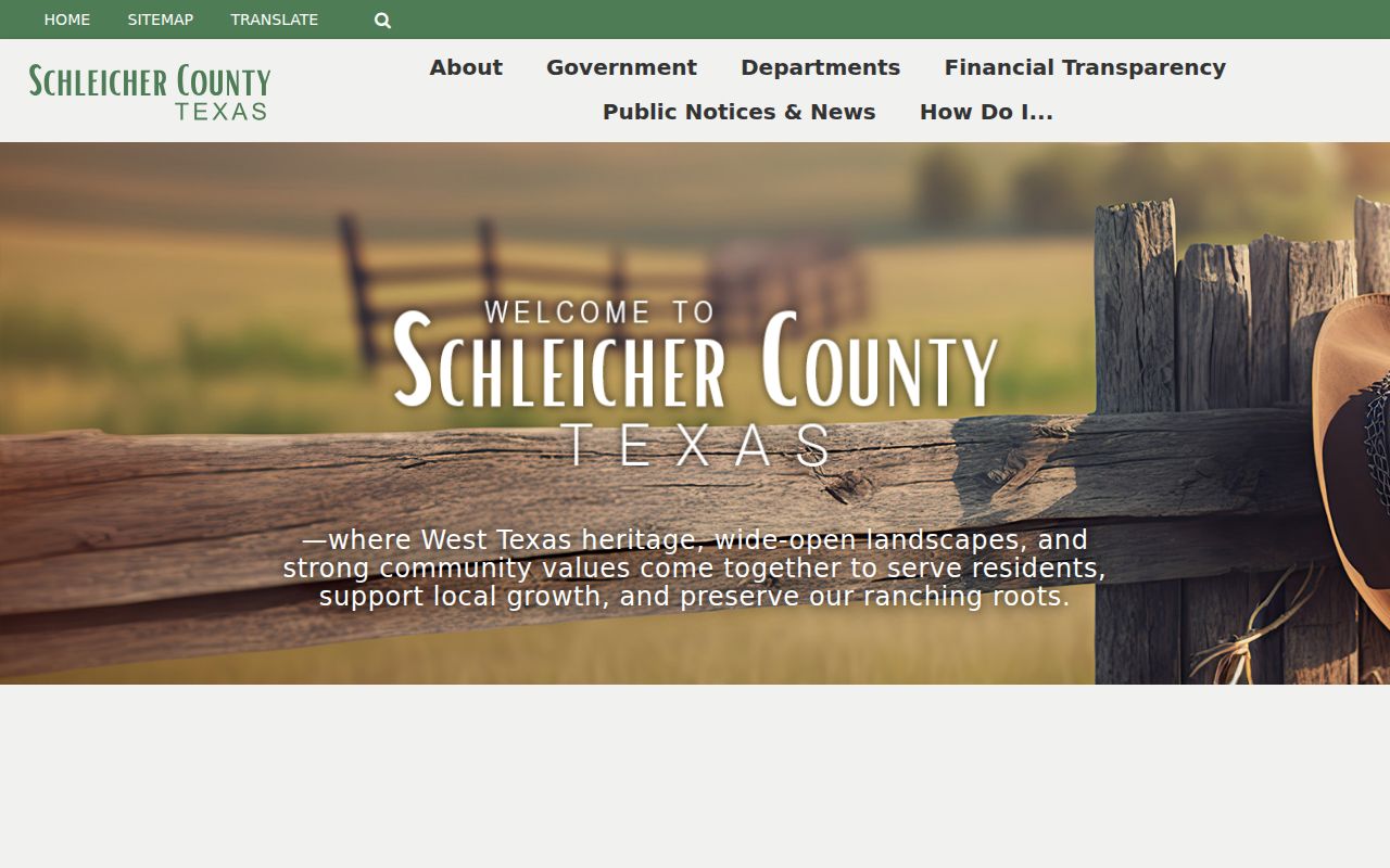Schleicher County criminal history government office gateway